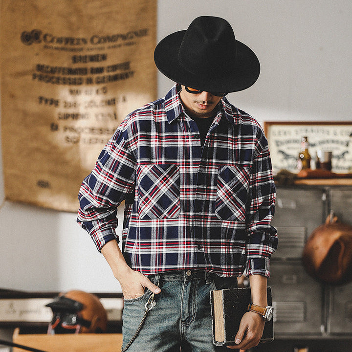 VAAGOON Royal Blue Checkered Spirit Shirt