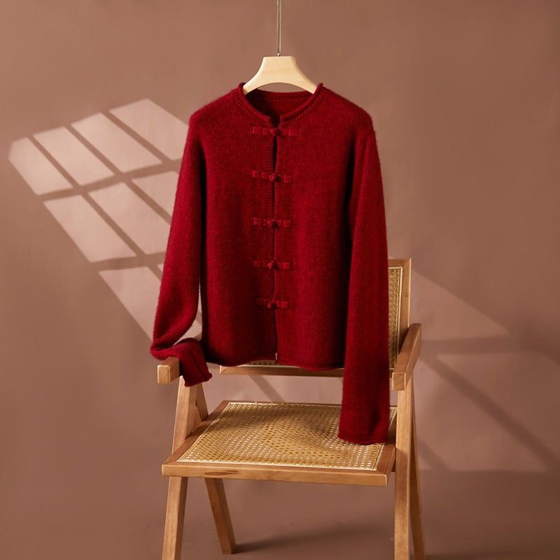 Vaagoon Retro Charm Cashmere Short Cardigan