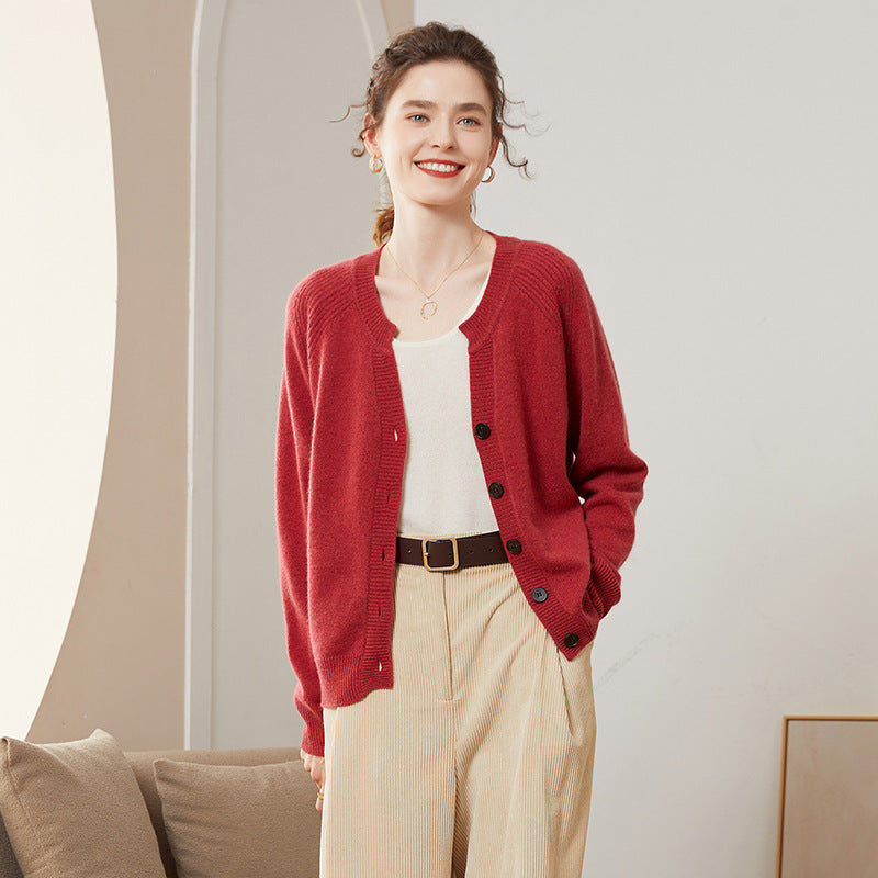 Vaagoon Imperial Red Cashmere Cardigan