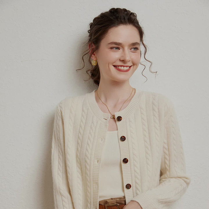 Vaagoon Nordic Cable Cashmere Cardigan