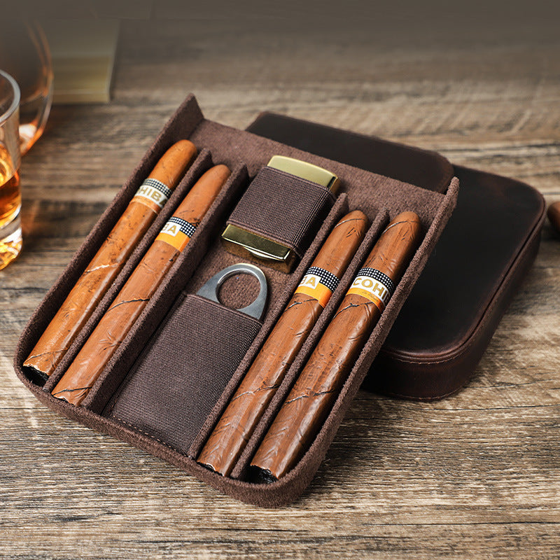 Vaagoon Havana Leather Cigar Case