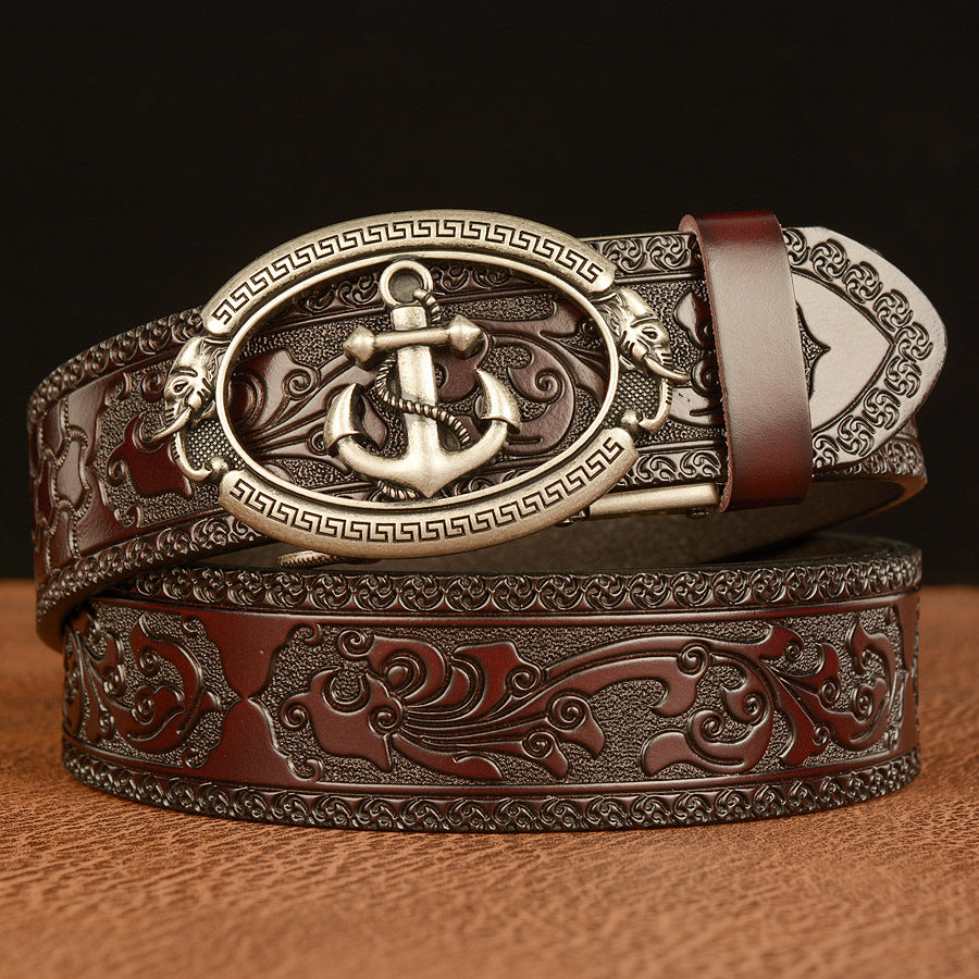 VAAGOON Slim Design Genuine Cowhide Belt – Pin Buckle