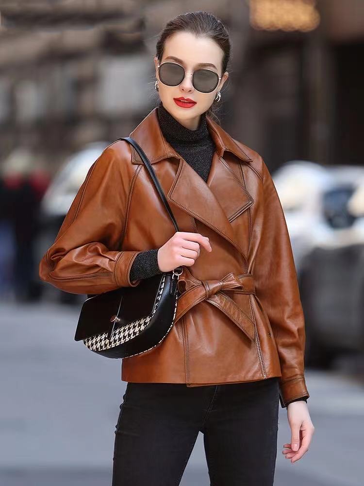 Vaagoon NobleSkin Leather Women's Short Style Jacket