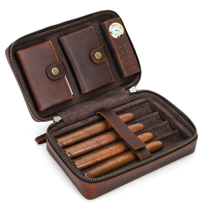 Vaagoon "Cigar Vault Pro" Genuine Leather Cigar Box