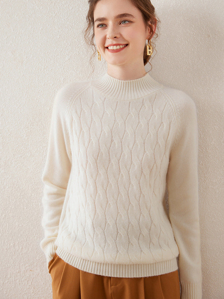 Vaagoon Maple Glow Cashmere Half Turtleneck Sweater