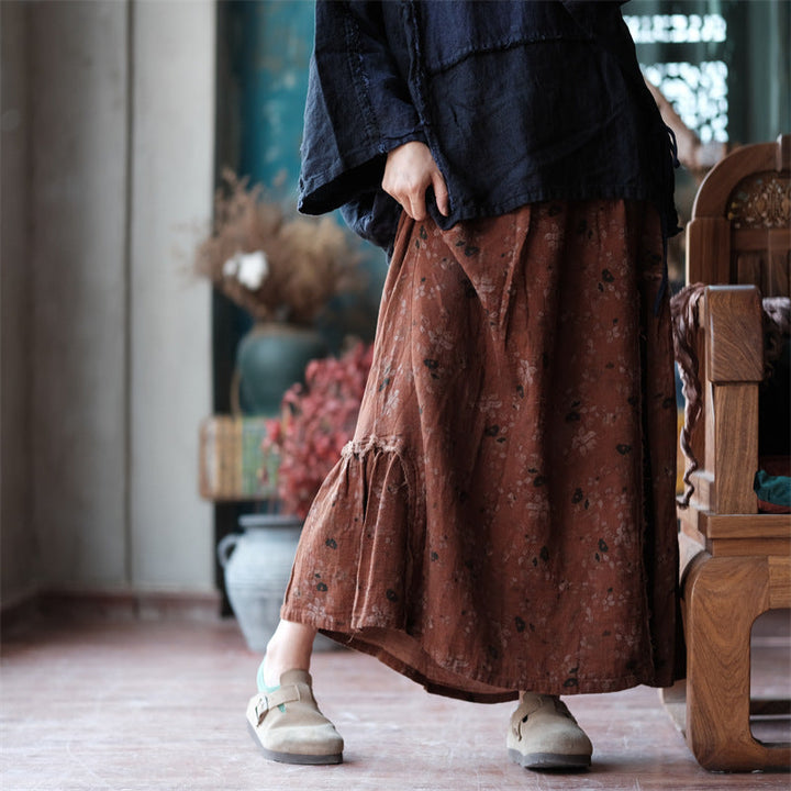 VAAGOON RETRO PATTERN SKIRT