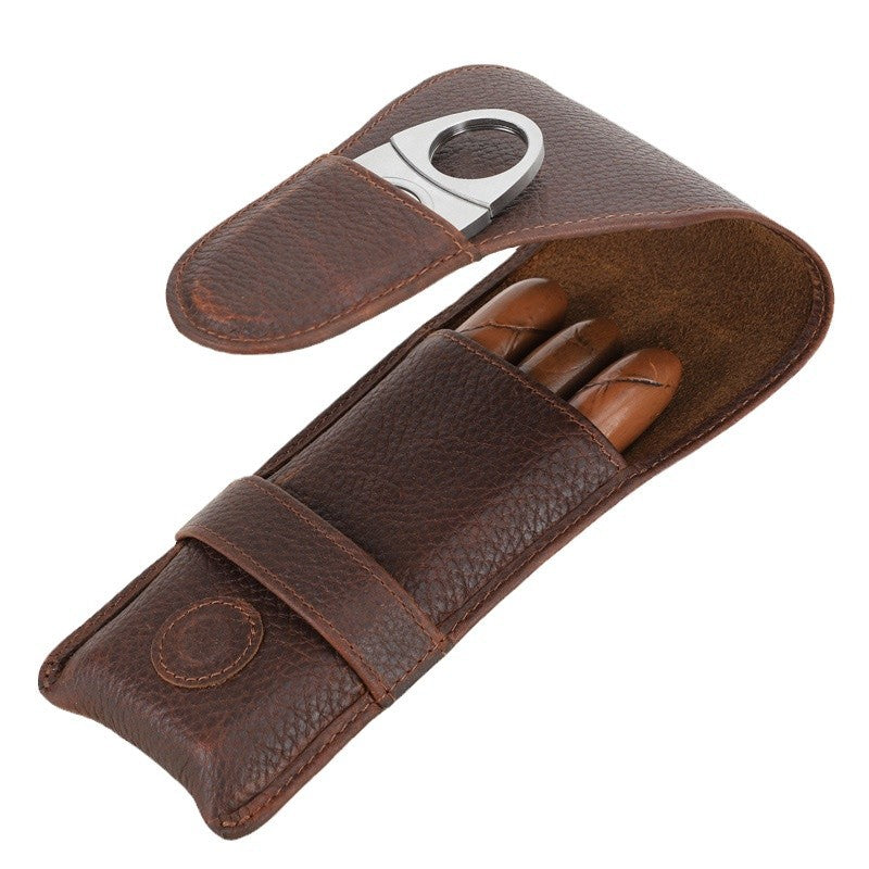 Vaagoon Slim Guard Leather Cigar Case