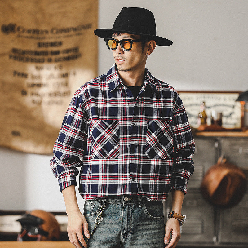 VAAGOON Royal Blue Checkered Spirit Shirt