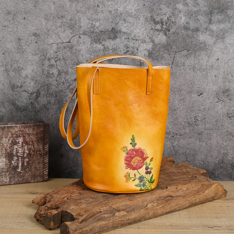 Vaagoon Bucket Style Leather Handbag