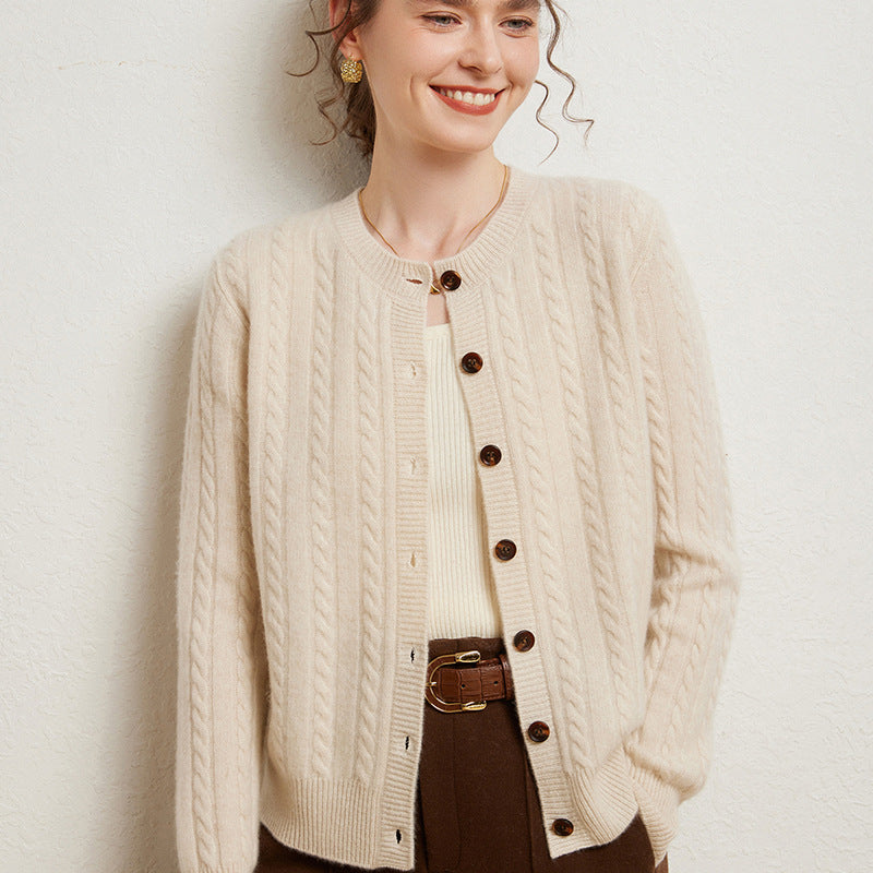 Vaagoon Nordic Cable Cashmere Cardigan
