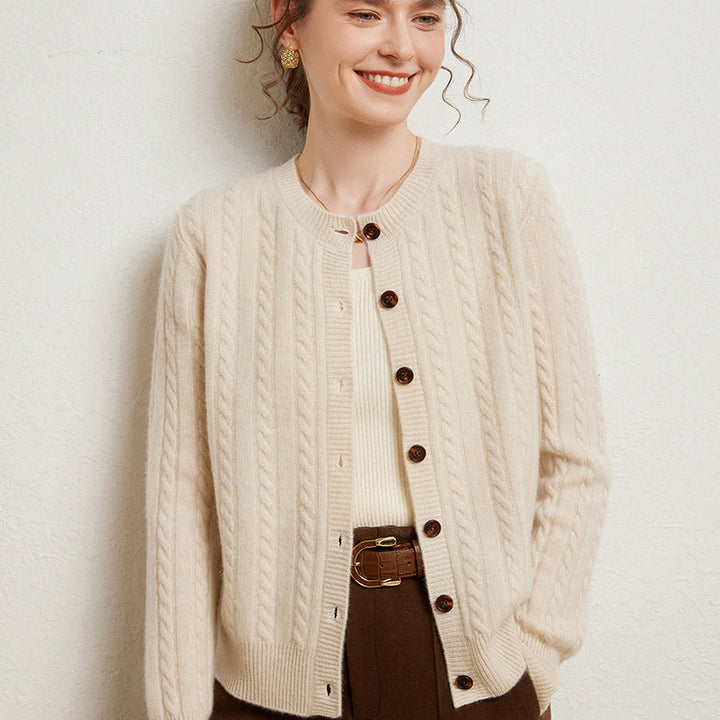 Vaagoon Nordic Cable Cashmere Cardigan