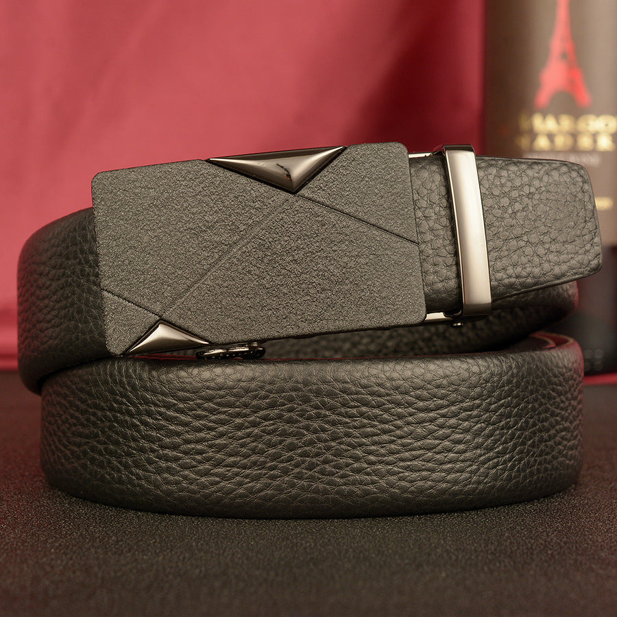 VAAGOON Genuine Leather Automatic Buckle Belt