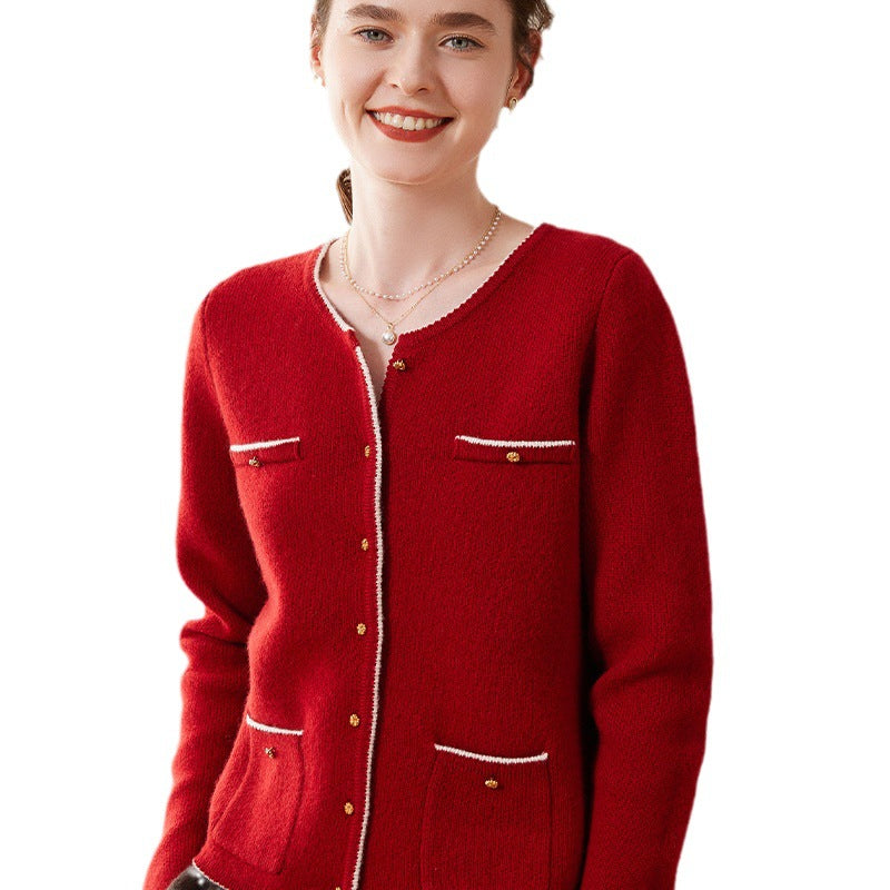 Vaagoon Retro Skull Cashmere Cardigan