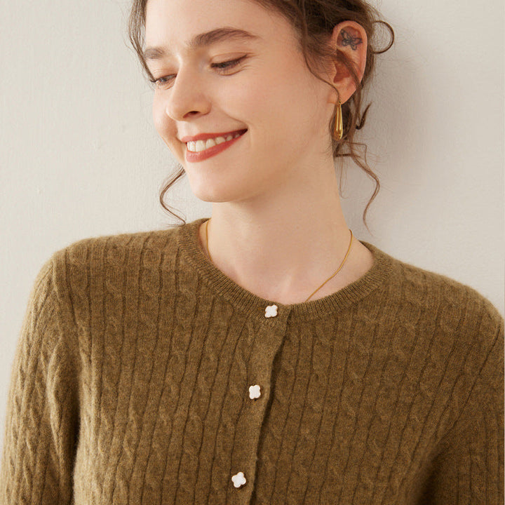 Vaagoon VelvetWeave Cashmere Jacquard Cardigan