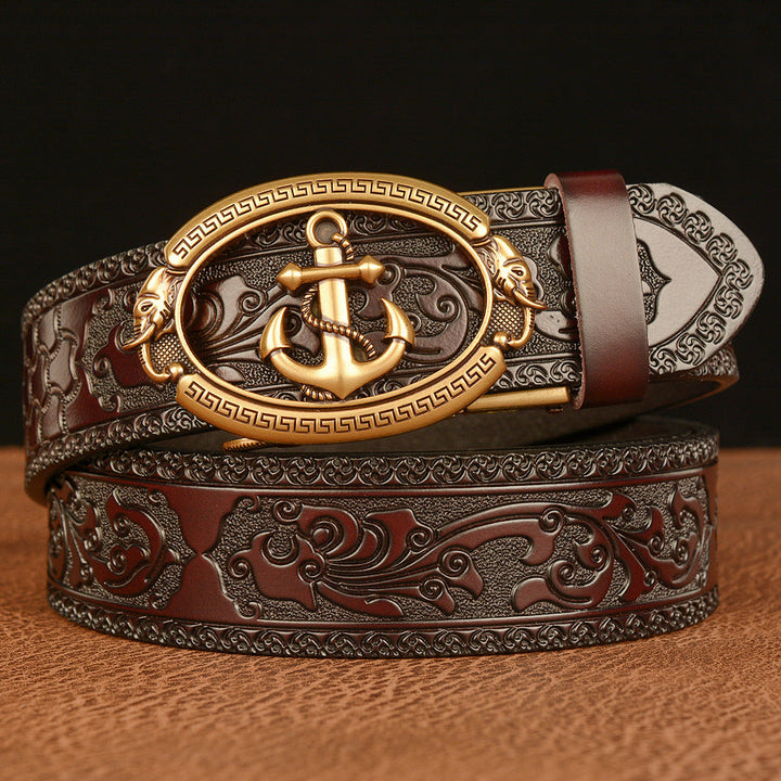 VAAGOON Slim Design Genuine Cowhide Belt – Pin Buckle