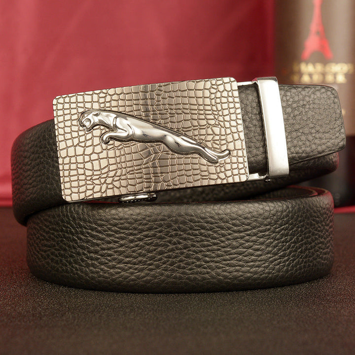 VAAGOON Genuine Leather Automatic Buckle Belt