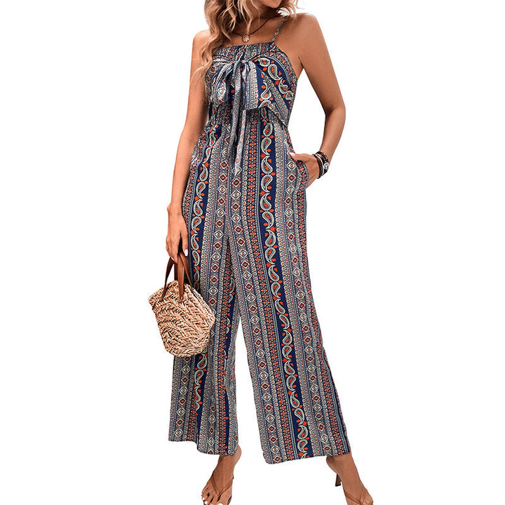 Vaagoon April Bow Detailed Summer Jumpsuit