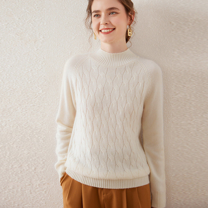 Vaagoon Maple Glow Cashmere Half Turtleneck Sweater