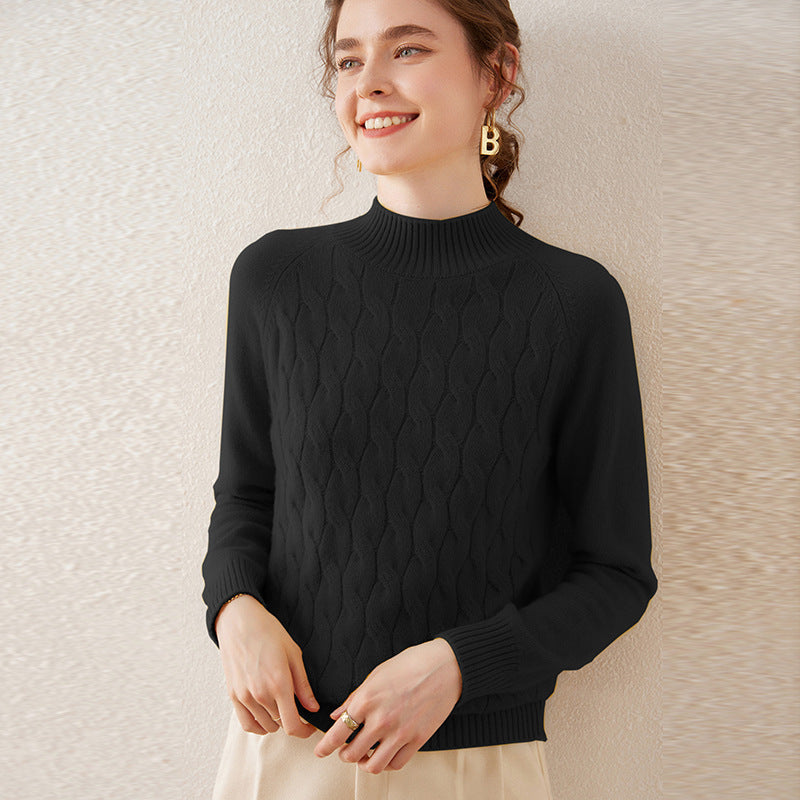 Vaagoon Maple Glow Cashmere Half Turtleneck Sweater