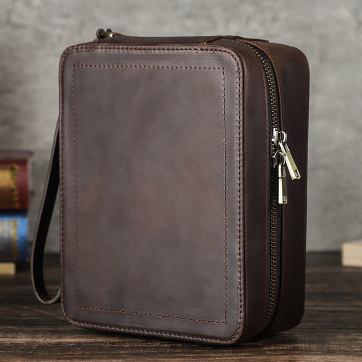 Vaagoon Dual Vault Leather Watch & Glasses Case