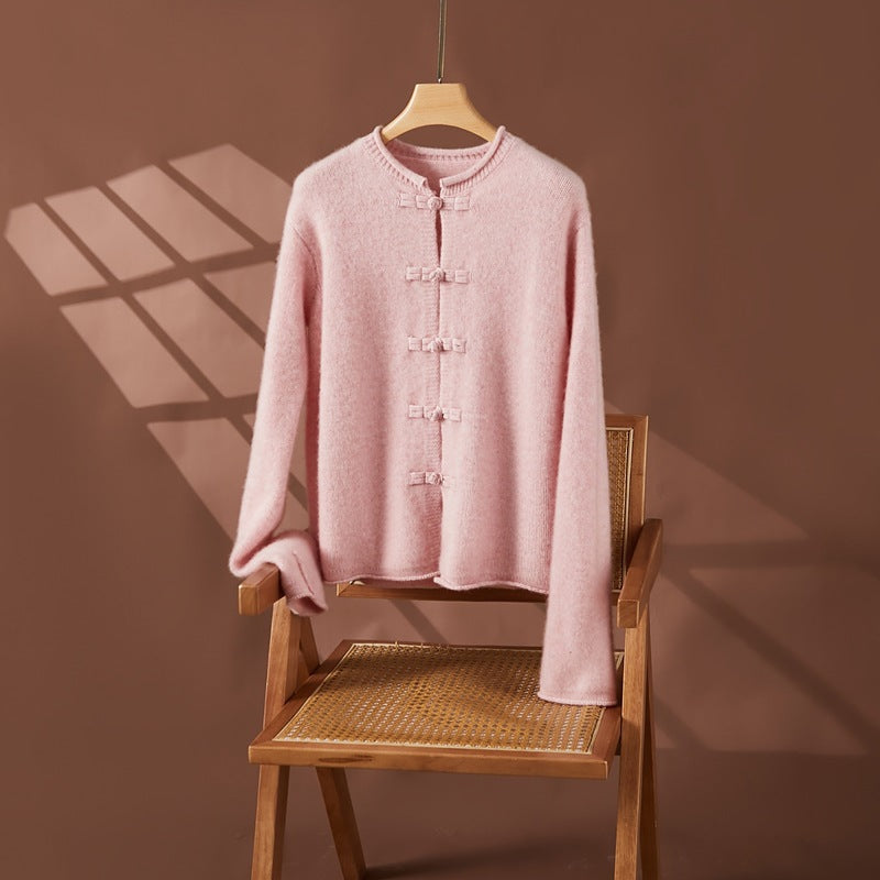 Vaagoon Retro Charm Cashmere Short Cardigan