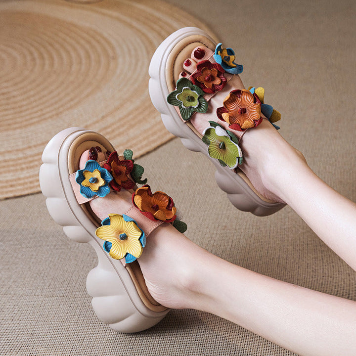 VAAGOON Nappa Floral Patterned Heeled Sandals