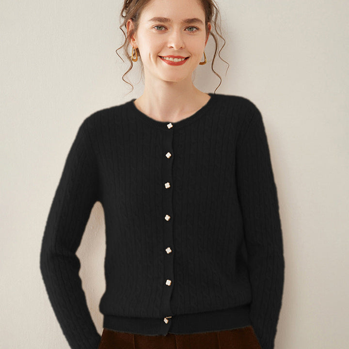 Vaagoon VelvetWeave Cashmere Jacquard Cardigan