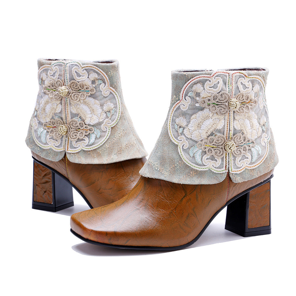 Vaagoon RetroBuckle Sheepskin Fashion Boots