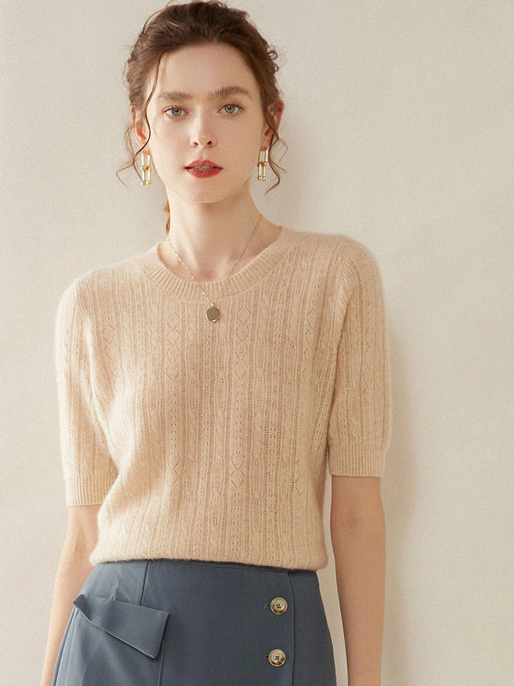 Vaagoon Cashmere Quarter-Sleeve Kazak