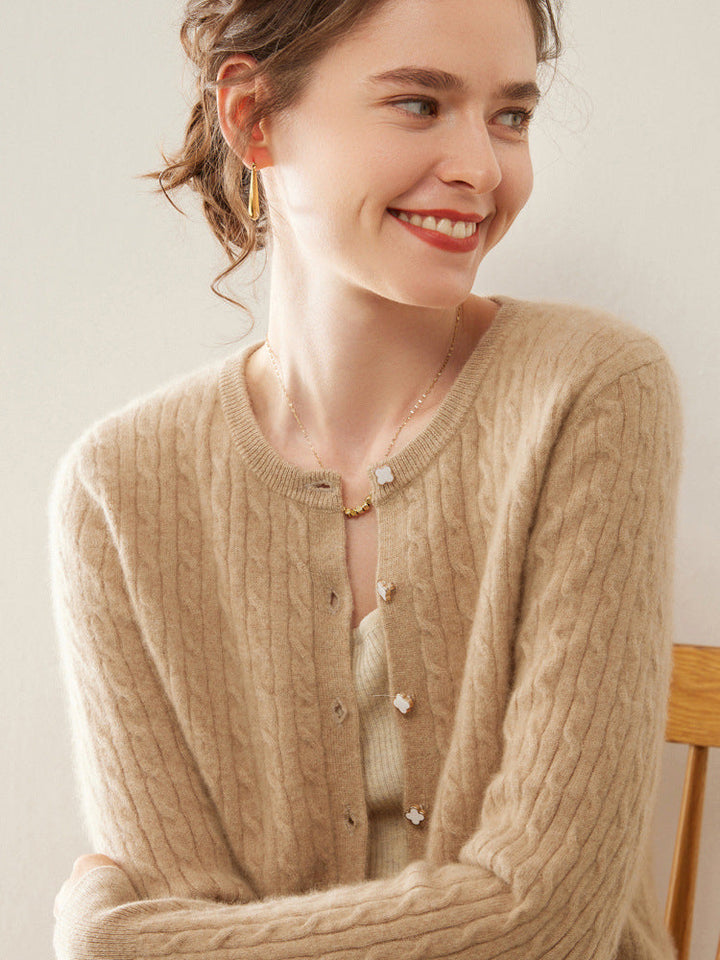 Vaagoon VelvetWeave Cashmere Jacquard Cardigan