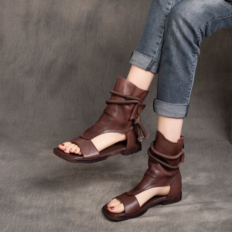Vaagoon Roma Style Leather Sandal