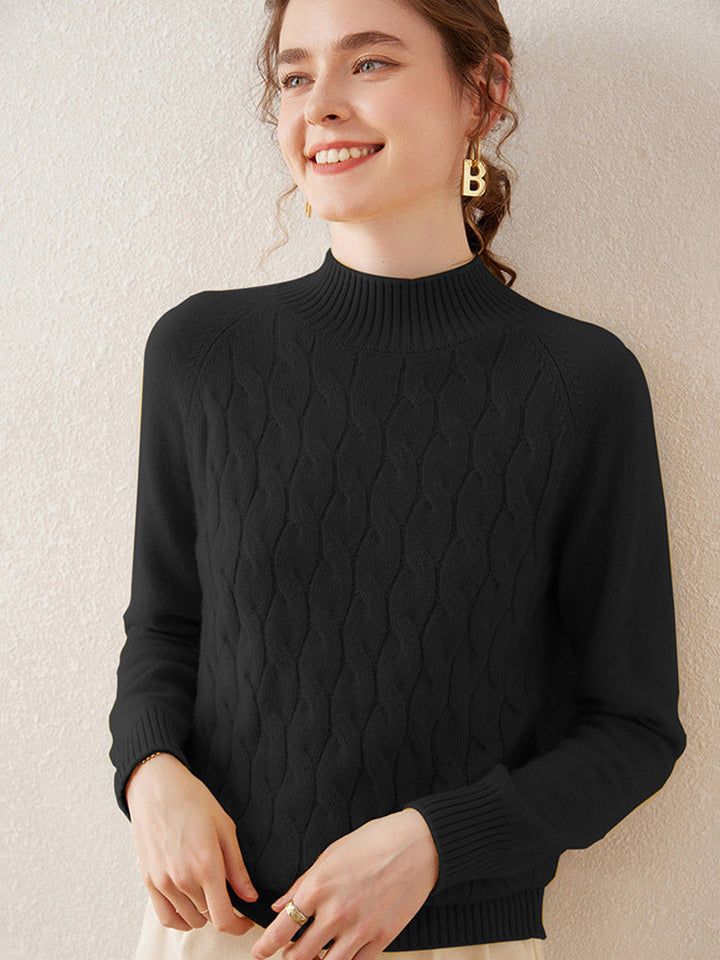 Vaagoon Maple Glow Cashmere Half Turtleneck Sweater