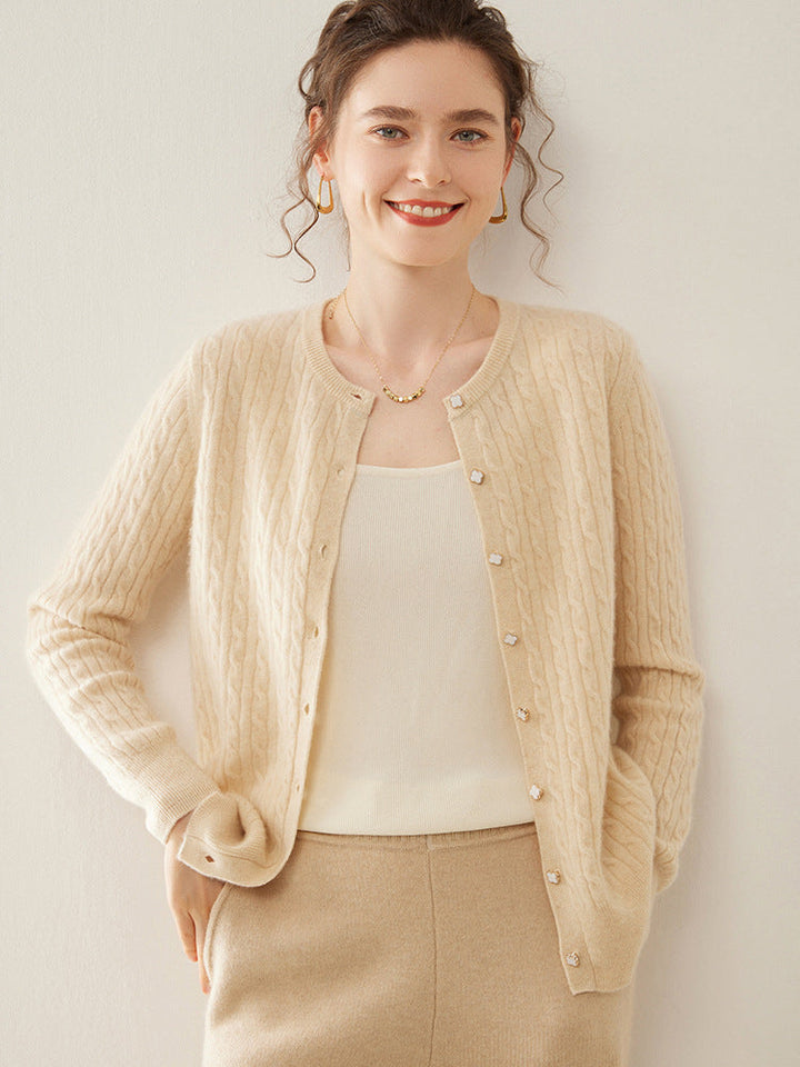 Vaagoon VelvetWeave Cashmere Jacquard Cardigan