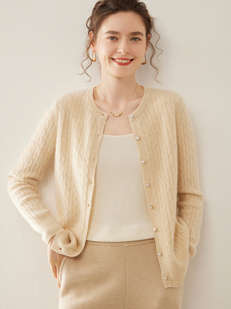 Vaagoon VelvetWeave Cashmere Jacquard Cardigan