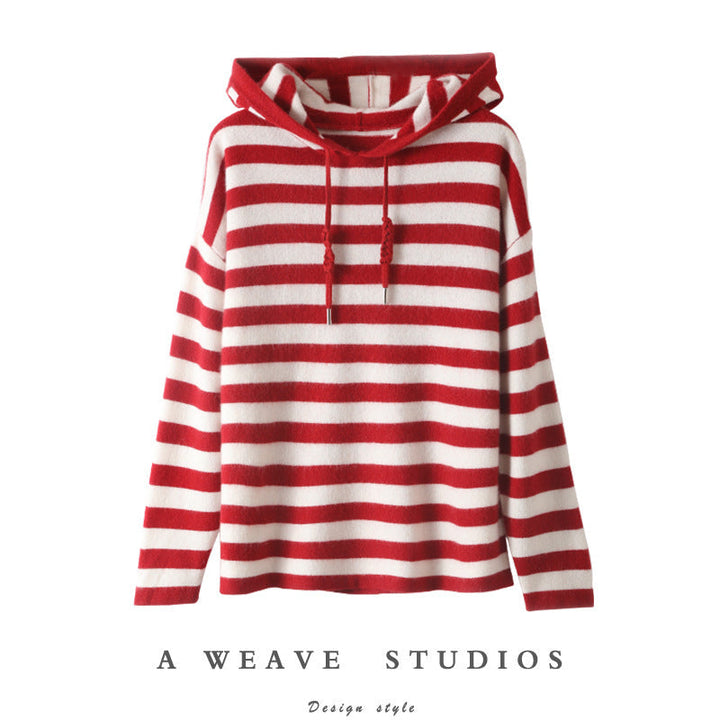 Vaagoon Contrast Harmony Cashmere Hooded Sweater