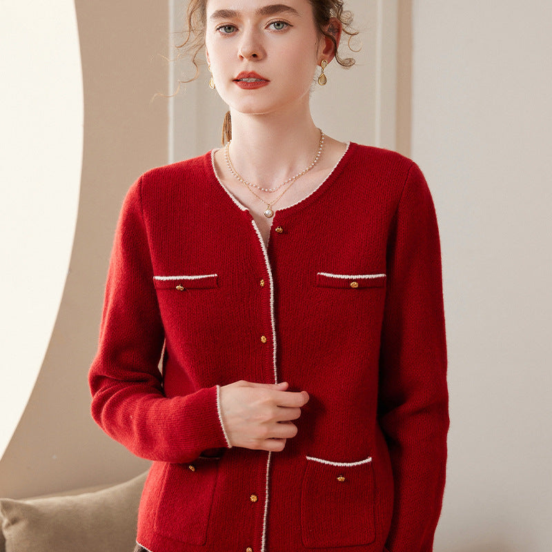 Vaagoon Retro Skull Cashmere Cardigan