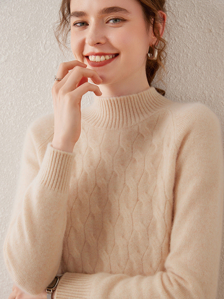 Vaagoon Maple Glow Cashmere Half Turtleneck Sweater