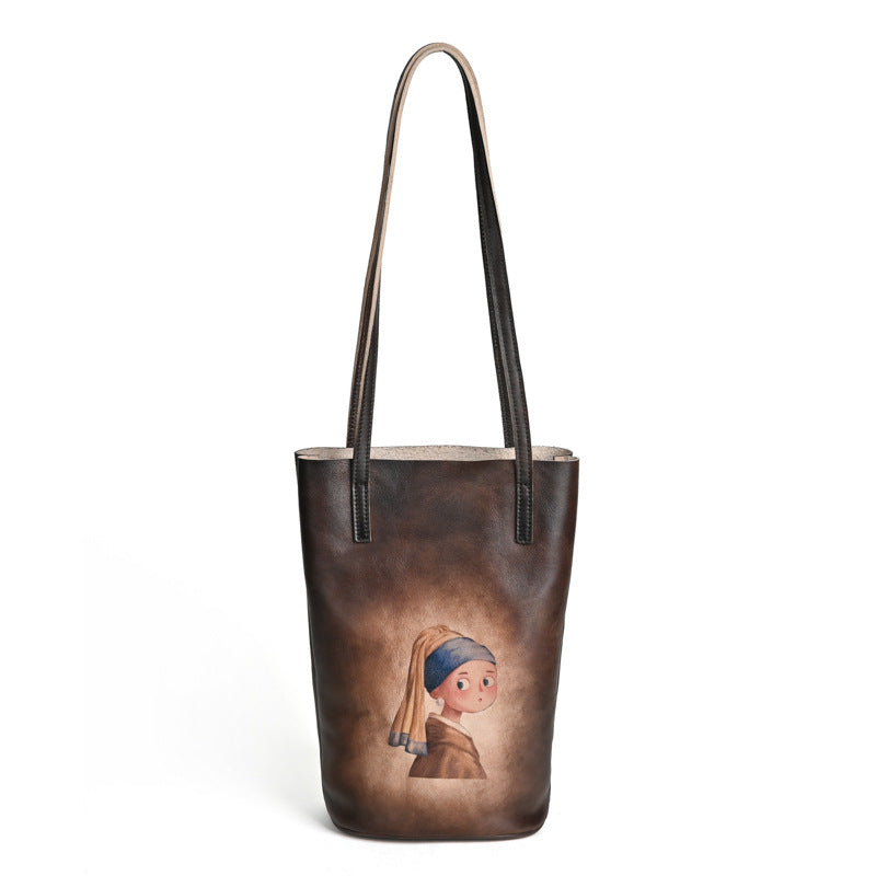 Vaagoon Bucket Style Leather Handbag