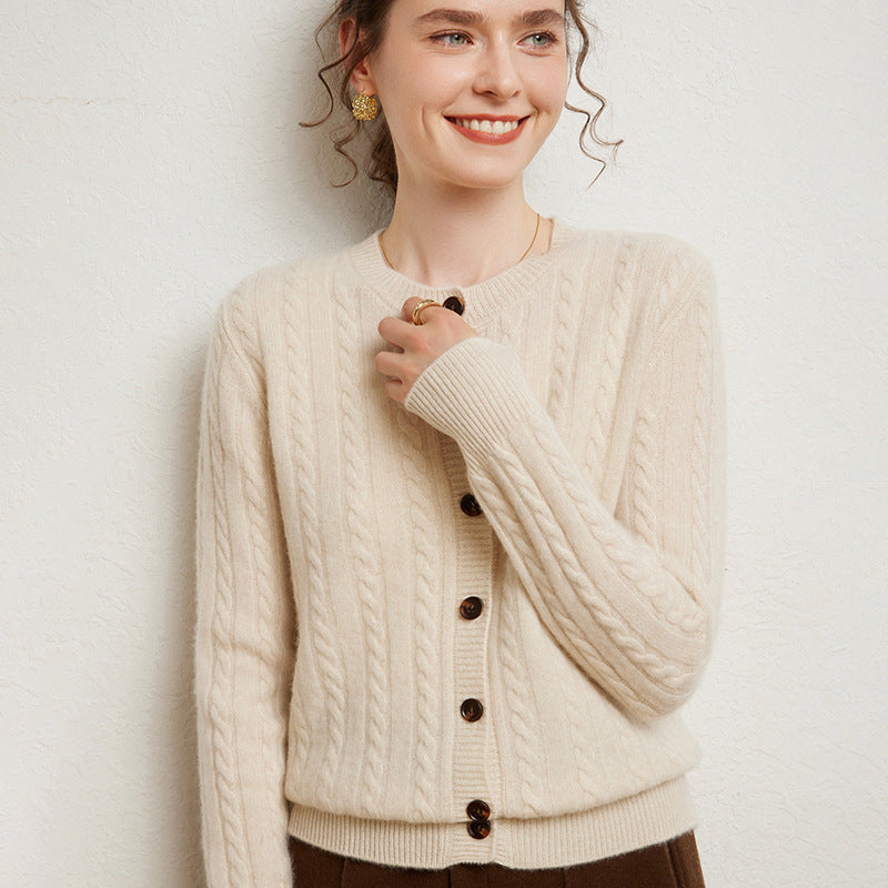 Vaagoon Nordic Cable Cashmere Cardigan