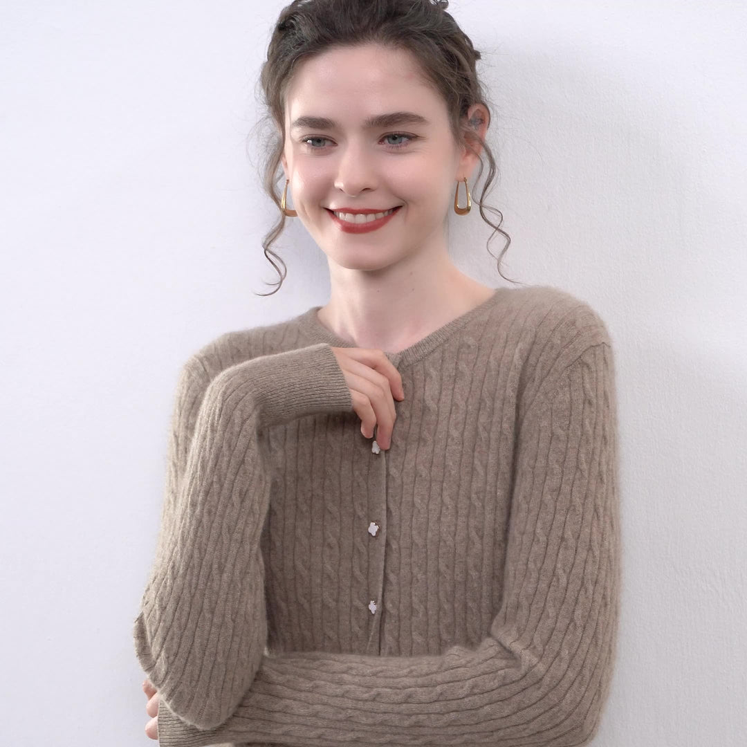 Vaagoon VelvetWeave Cashmere Jacquard Cardigan