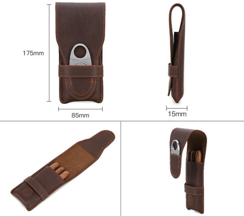 Vaagoon Slim Guard Leather Cigar Case