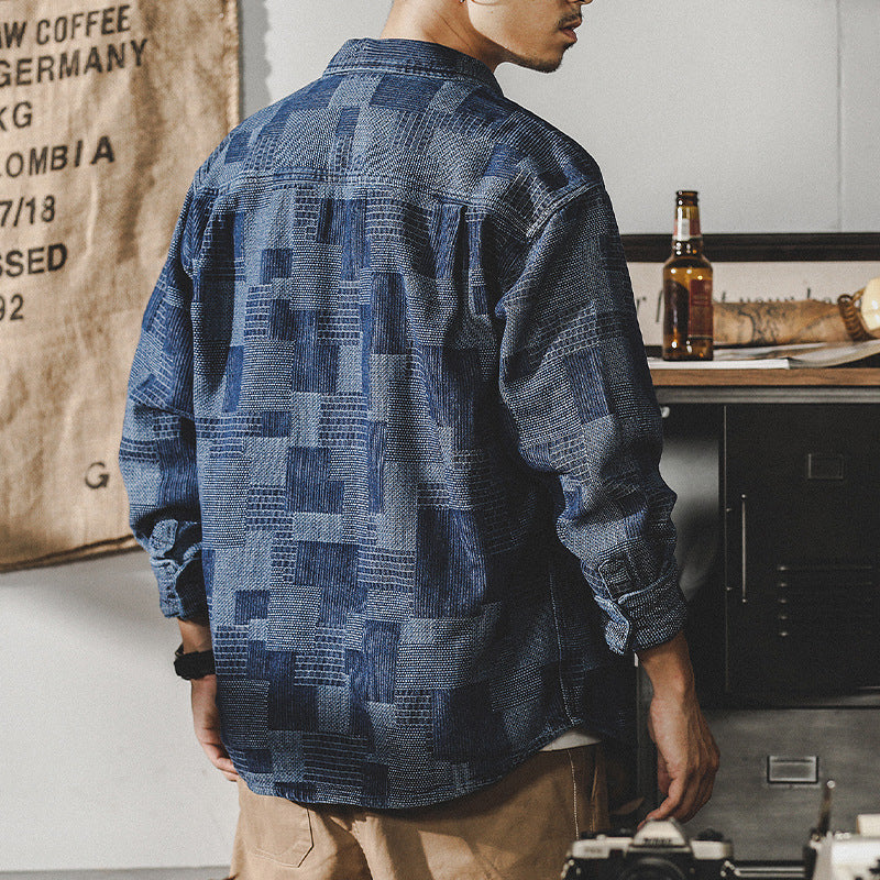 VAAGOON Indigo Grid Shirt