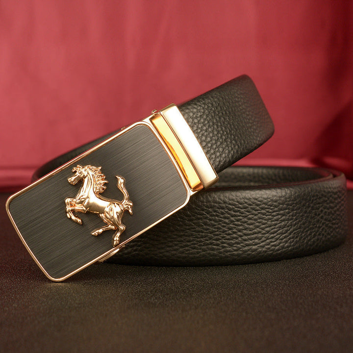 VAAGOON Genuine Leather Automatic Buckle Belt