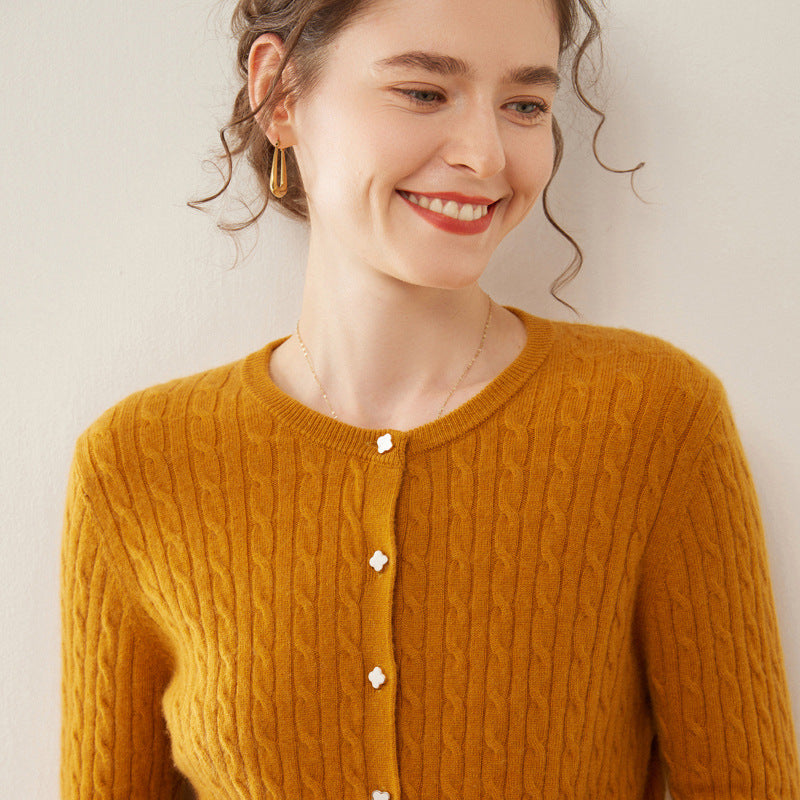 Vaagoon VelvetWeave Cashmere Jacquard Cardigan