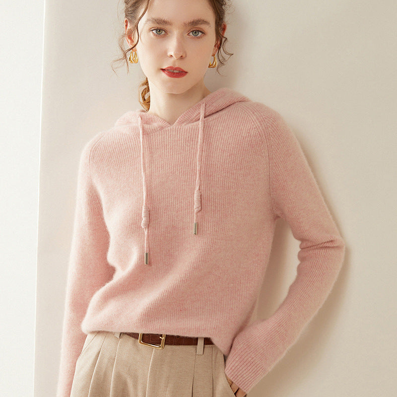 Vaagoon Cashmere Hooded Knit Kazak