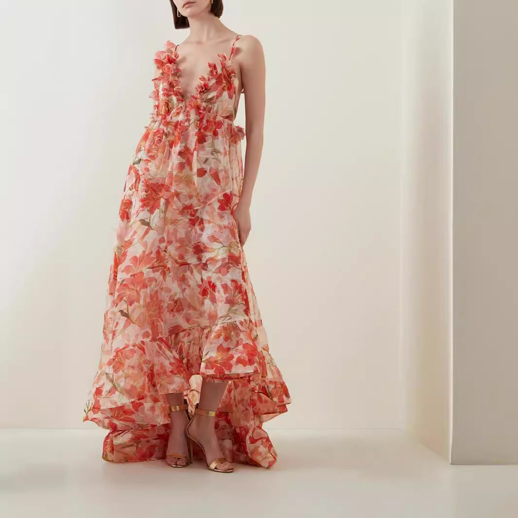 Vaagoon Silvia Deep V Neck Sleeveless Summer Dress