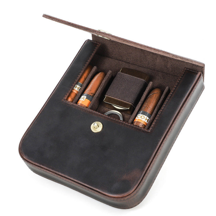 Vaagoon Havana Leather Cigar Case