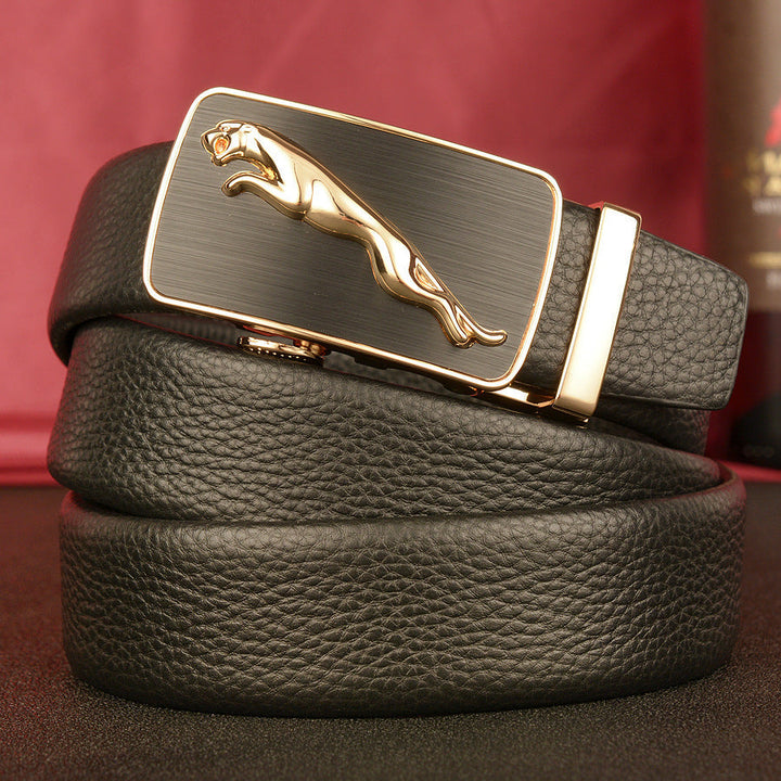 VAAGOON Genuine Leather Automatic Buckle Belt