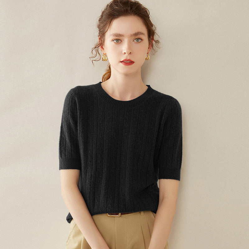 Vaagoon Cashmere Quarter-Sleeve Kazak