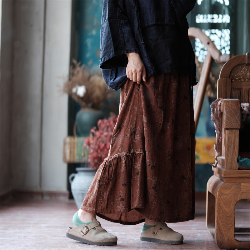 VAAGOON RETRO PATTERN SKIRT